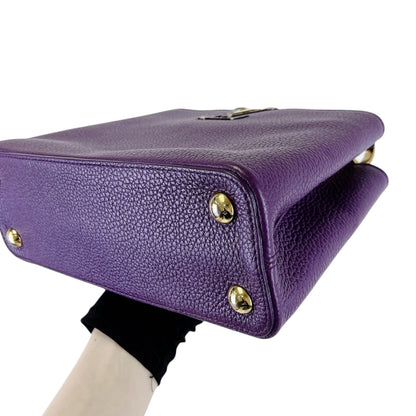 Louis-Vuitton BB Capucines Purple with Python Handle GHW