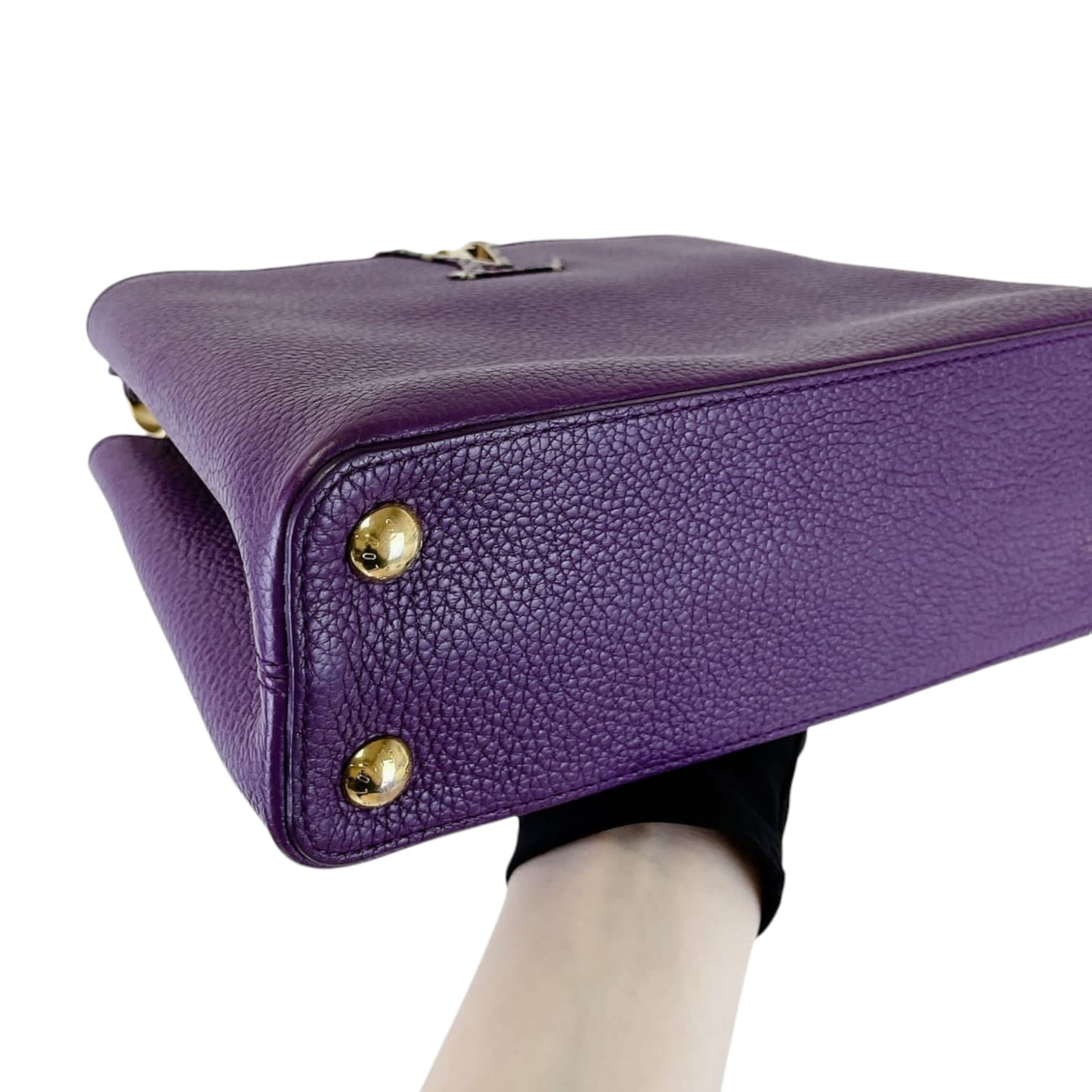 Louis-Vuitton BB Capucines Purple with Python Handle GHW