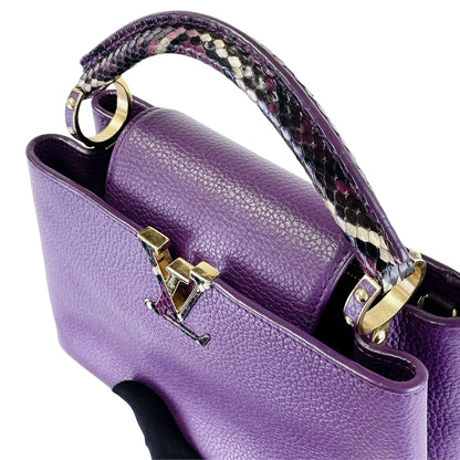 Louis-Vuitton BB Capucines Purple with Python Handle GHW