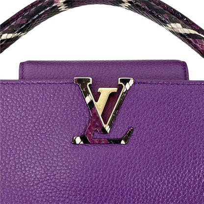 Louis-Vuitton BB Capucines Purple with Python Handle GHW