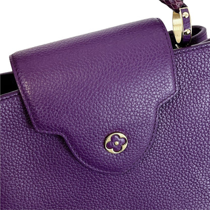 Louis-Vuitton BB Capucines Purple with Python Handle GHW