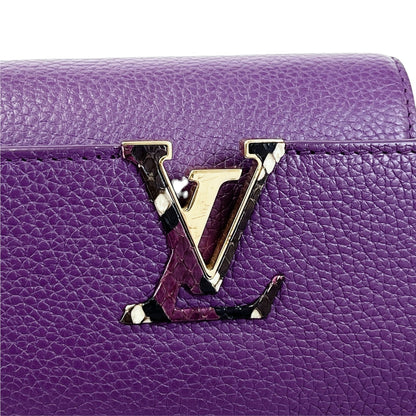 Louis-Vuitton BB Capucines Purple with Python Handle GHW