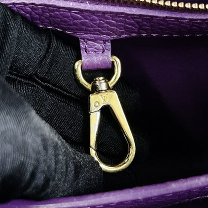 Louis-Vuitton BB Capucines Purple with Python Handle GHW