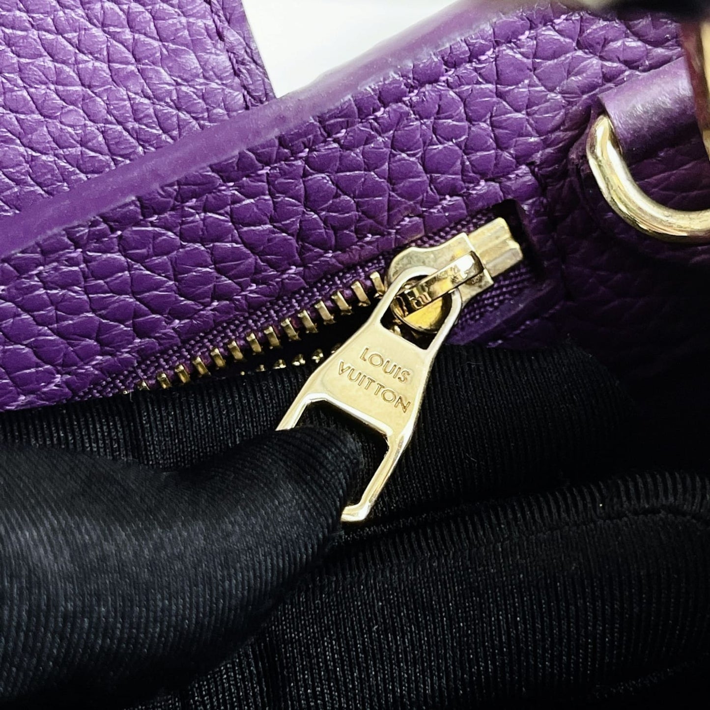 Louis-Vuitton BB Capucines Purple with Python Handle GHW