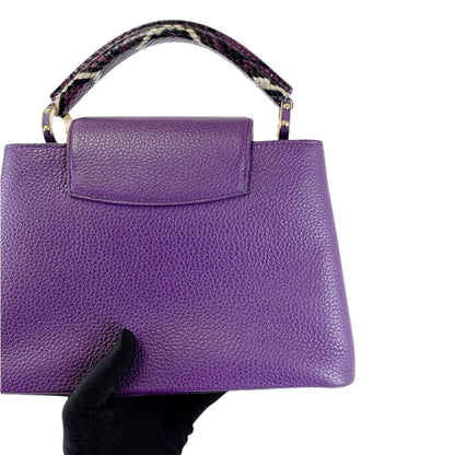 Louis-Vuitton BB Capucines Purple with Python Handle GHW