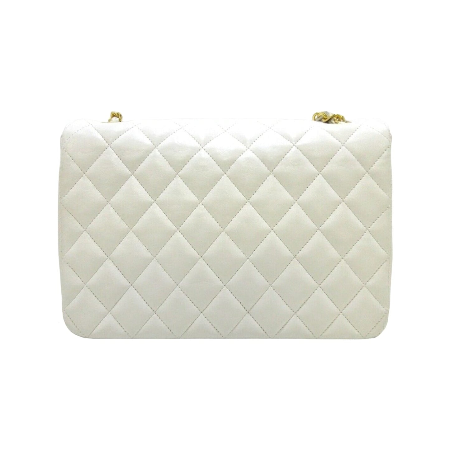 Vintage Flap Lambskin White Diana GHW