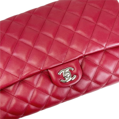Timeless Clutch in Lambskin Leather Red SHW
