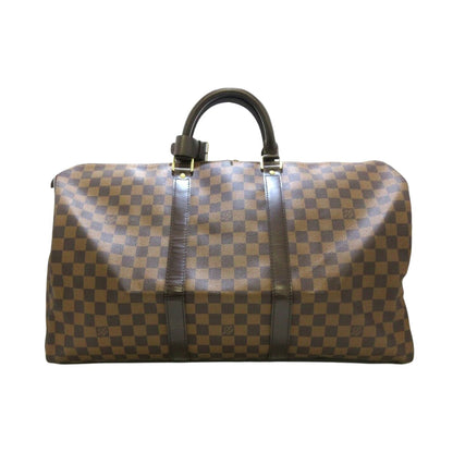 Louis-Vuitton Keepall 50 Boston Bag Damier Ebene GHW