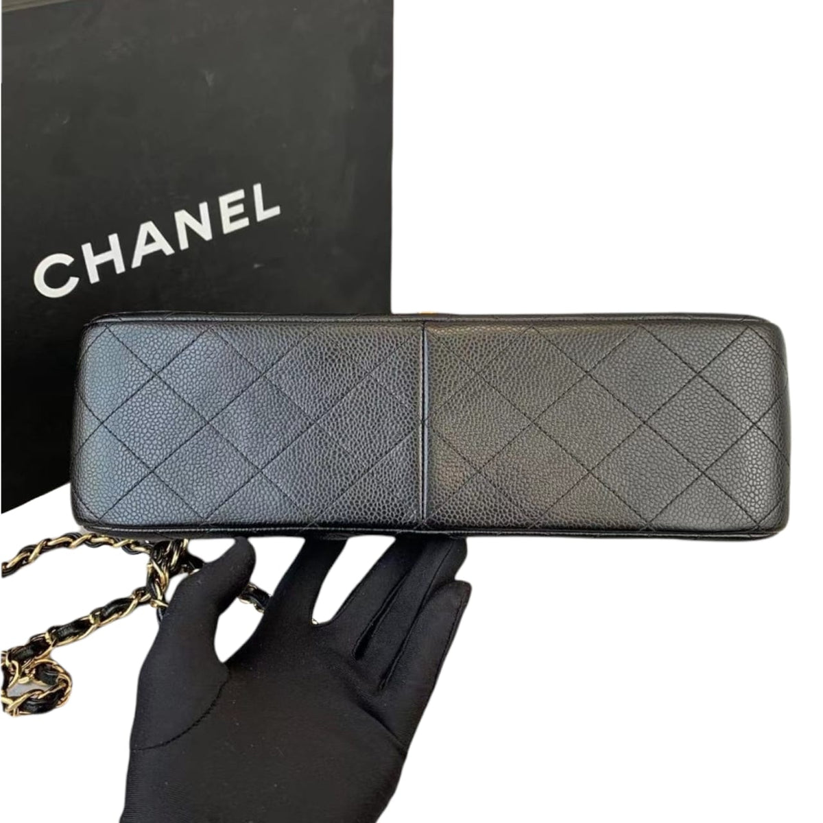 Jumbo Classic Double Flap Caviar Black GHW