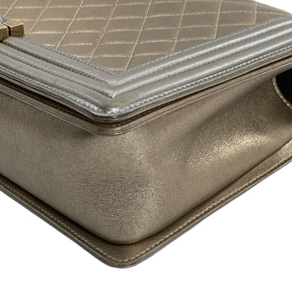 New Medium Boy Leather Gold and Silver Antique RHW
