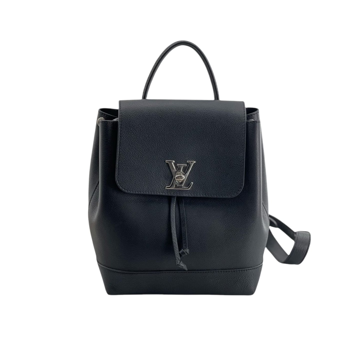 Louis-Vuitton LockMe Backpack Calfskin Black SHW