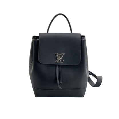 Louis-Vuitton LockMe Backpack Calfskin Black SHW