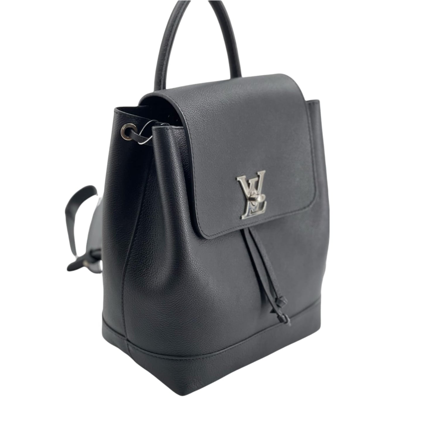 Louis-Vuitton LockMe Backpack Calfskin Black SHW