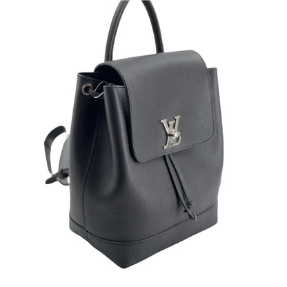 Louis-Vuitton LockMe Backpack Calfskin Black SHW