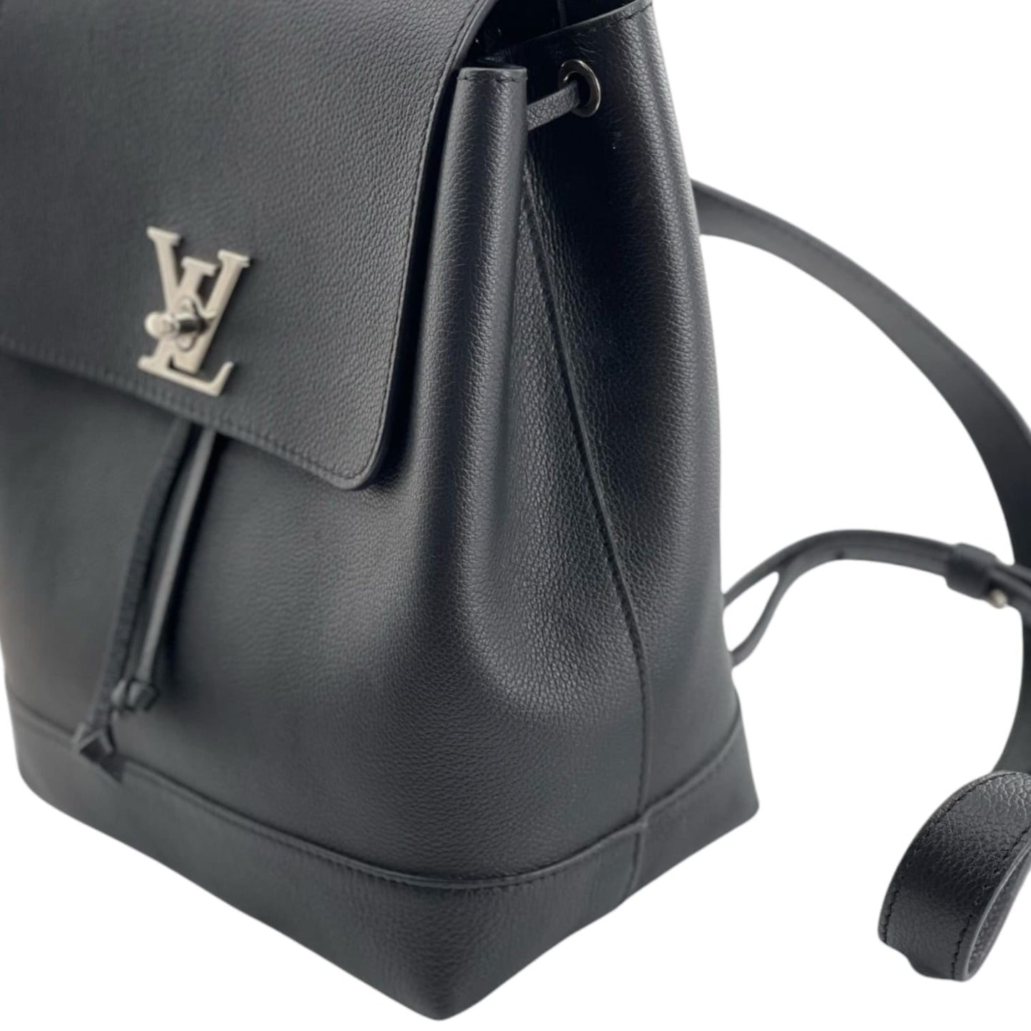 Louis-Vuitton LockMe Backpack Calfskin Black SHW