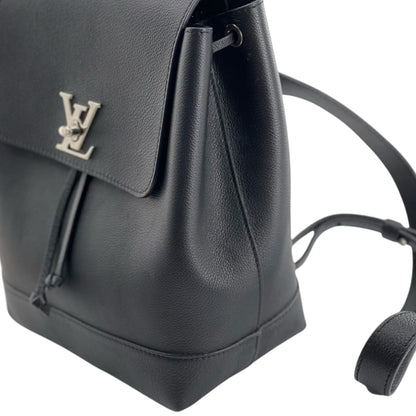 Louis-Vuitton LockMe Backpack Calfskin Black SHW