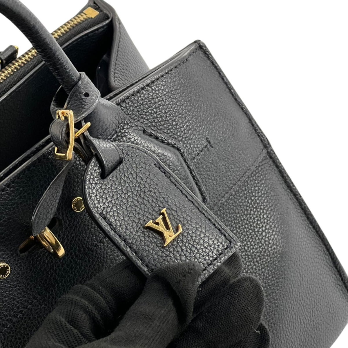 Louis-Vuitton PM City Steamer Calfskin Black GHW