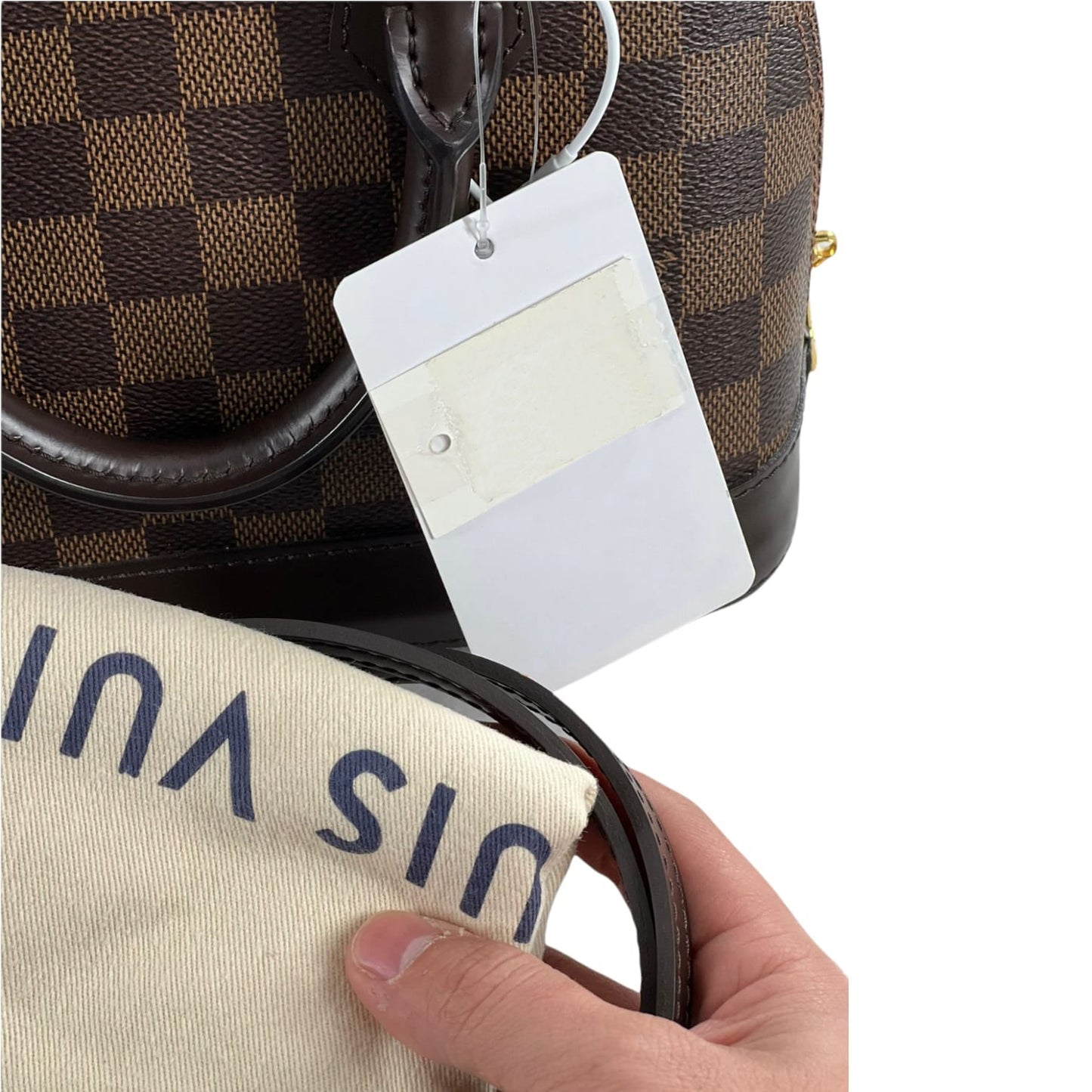Louis-Vuitton BB Alma Damier Ebene Brown GHW
