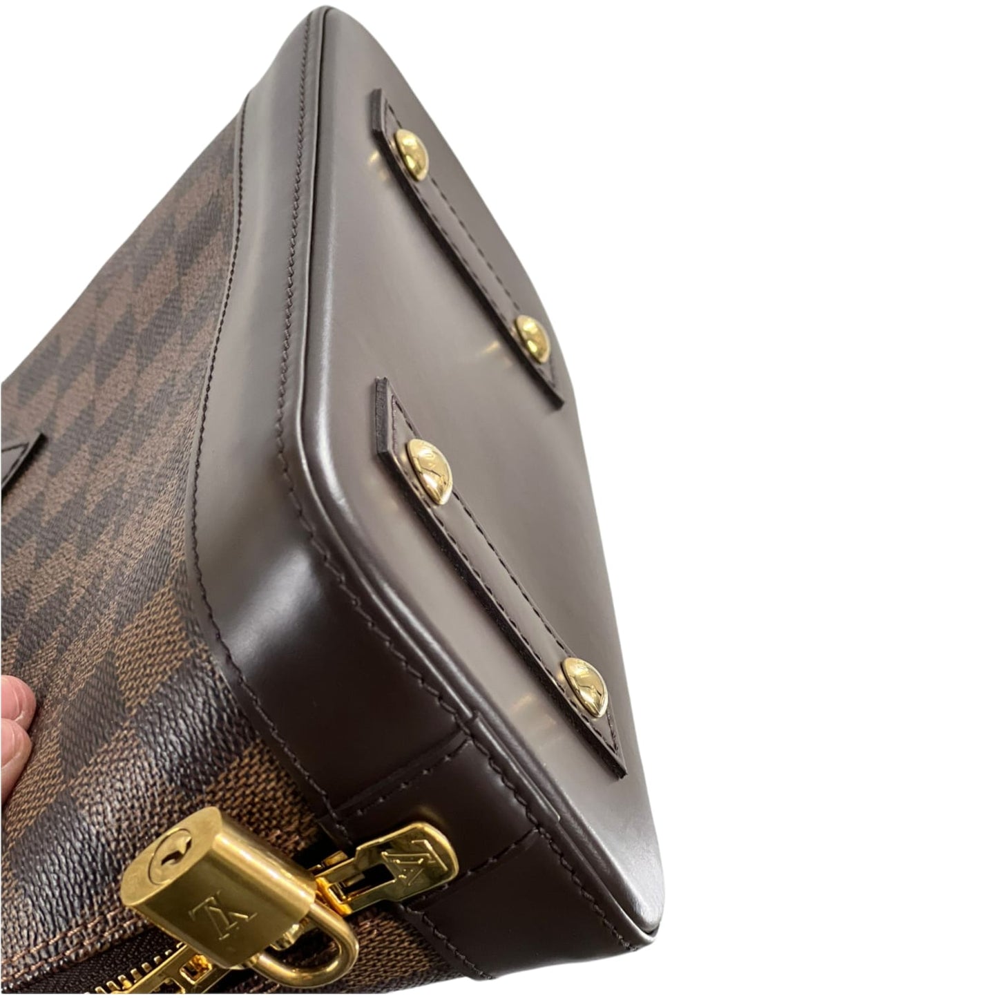 Louis-Vuitton BB Alma Damier Ebene Brown GHW