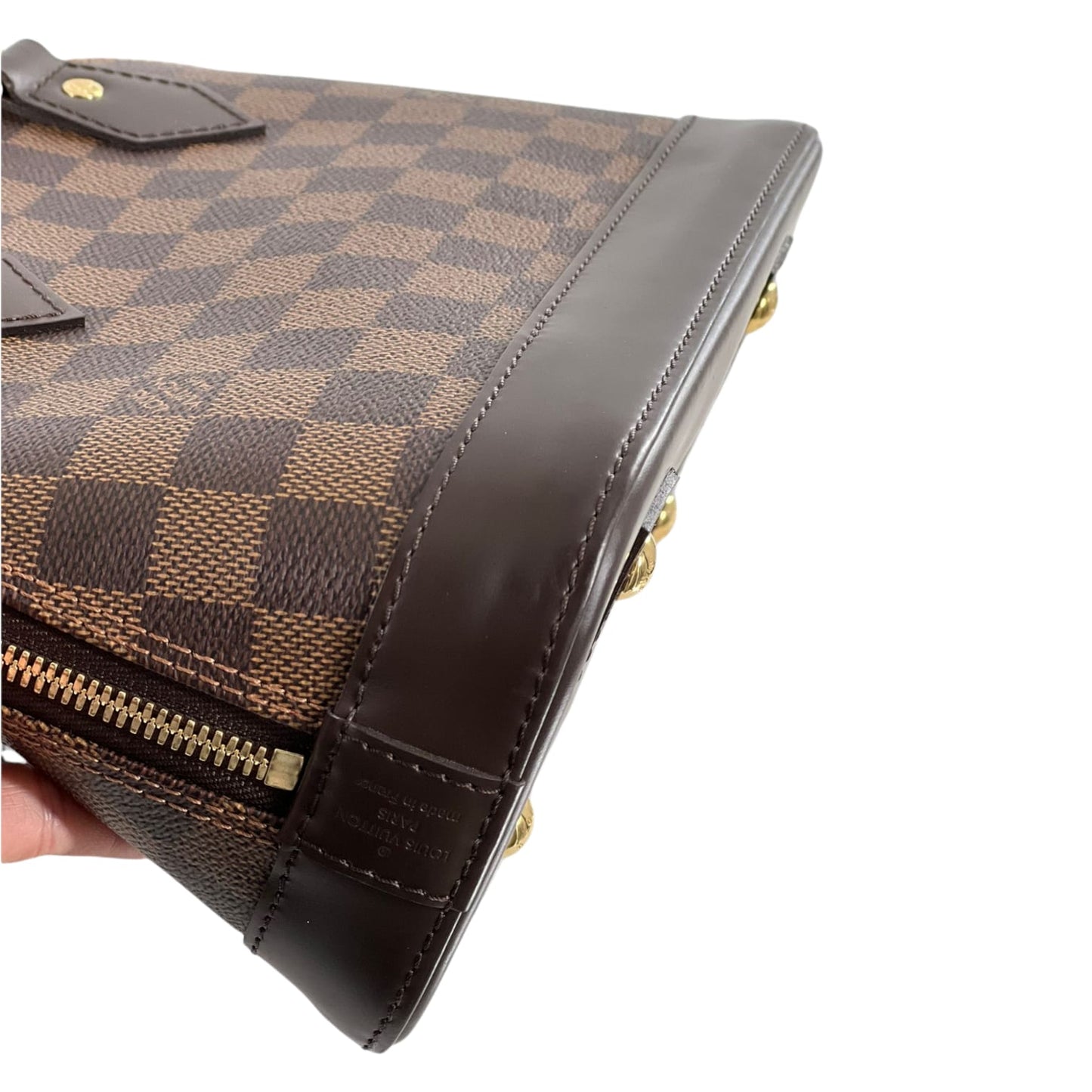 Louis-Vuitton BB Alma Damier Ebene Brown GHW