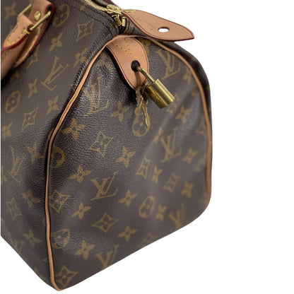 Louis-Vuitton Monogram Speedy 30 Brown GHW