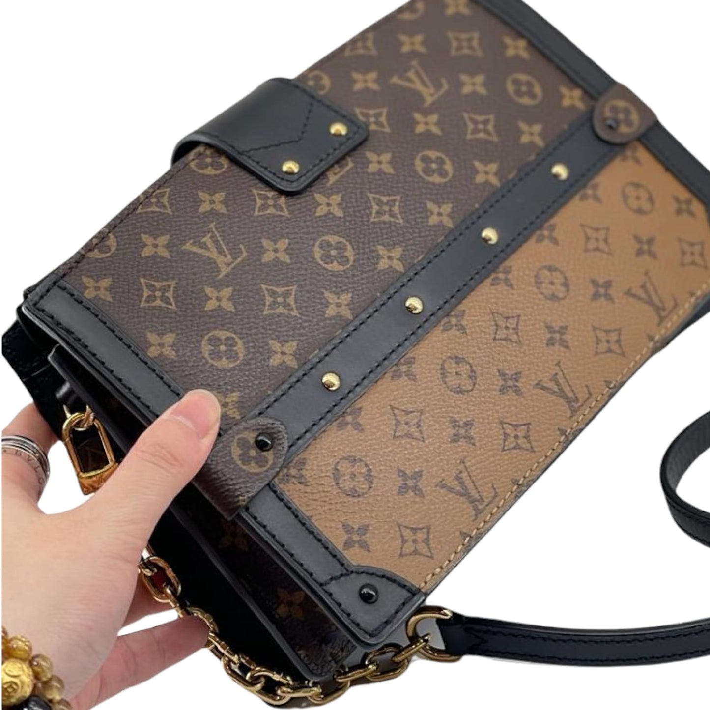 Louis-Vuitton Trunk Clutch Reverse Monogram GHW