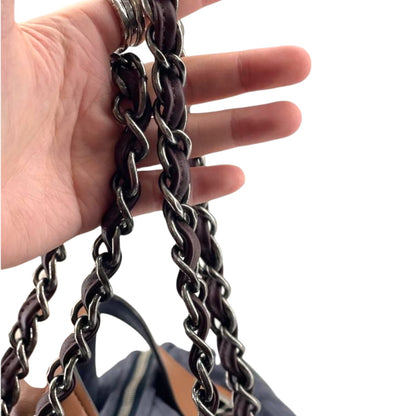 In the Mix Tote Calfskin Navy RHW