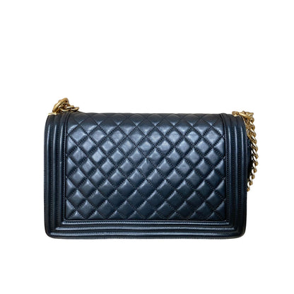 New Medium Boy Lambskin Black GHW