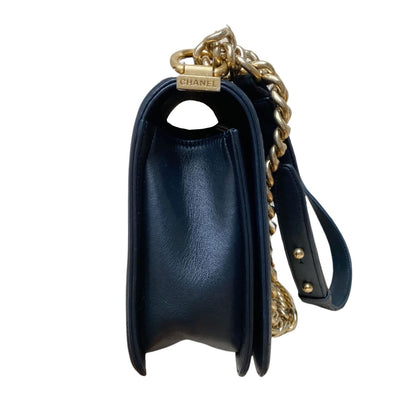 New Medium Boy Lambskin Black GHW
