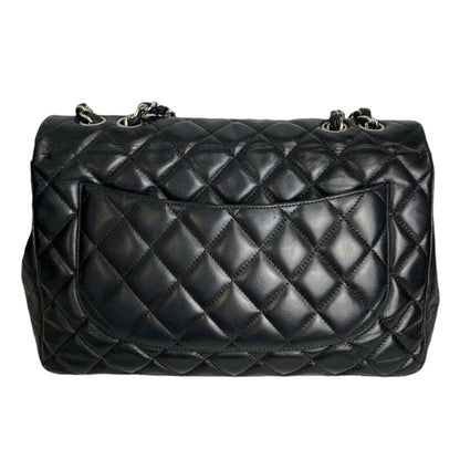 Jumbo Classic Single Flap Quilted Lambskin Black SHW