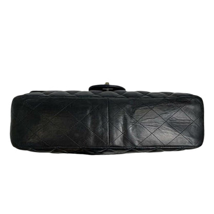 Jumbo Classic Single Flap Quilted Lambskin Black SHW