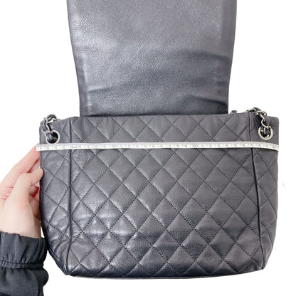 CC Diamond Quilted Flap Black SHW