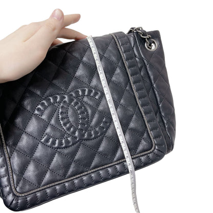 CC Diamond Quilted Flap Black SHW