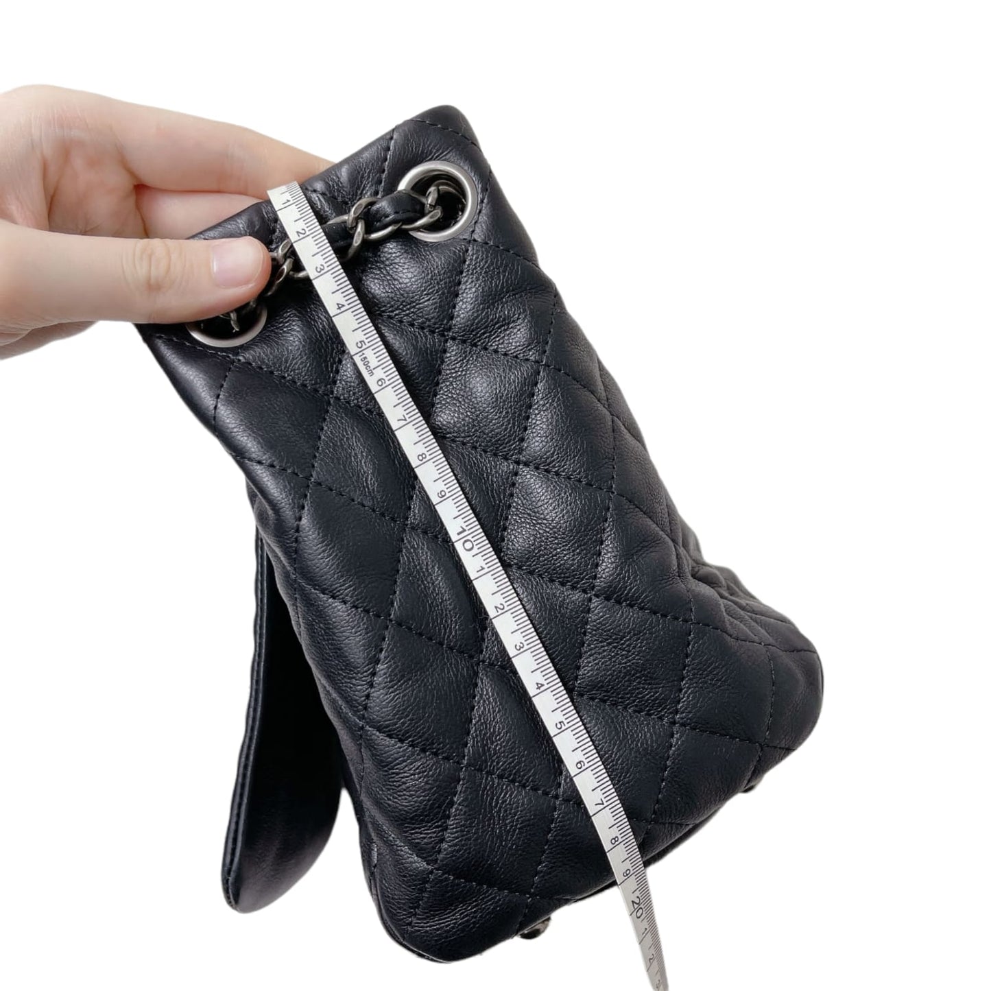 CC Diamond Quilted Flap Black SHW