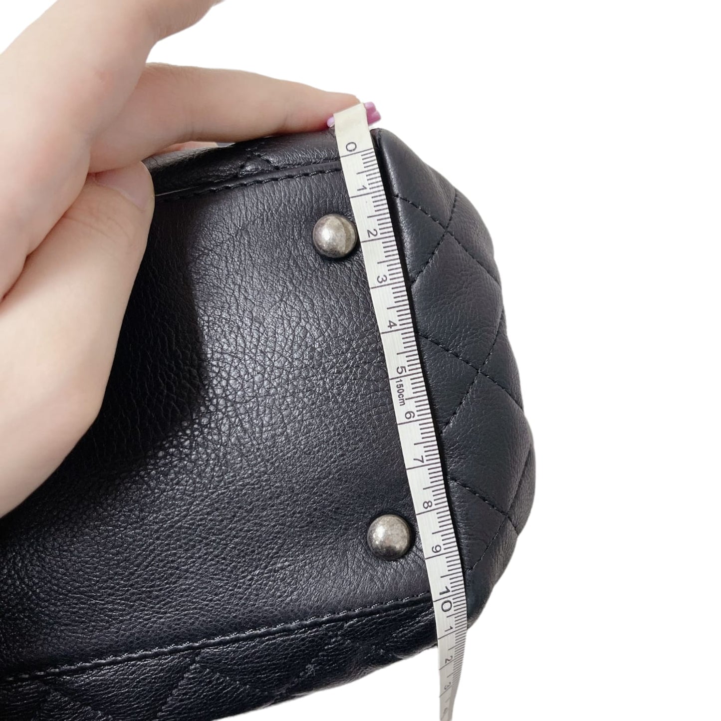 CC Diamond Quilted Flap Black SHW