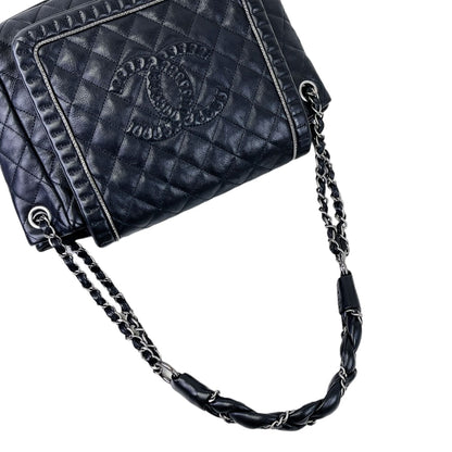 CC Diamond Quilted Flap Black SHW