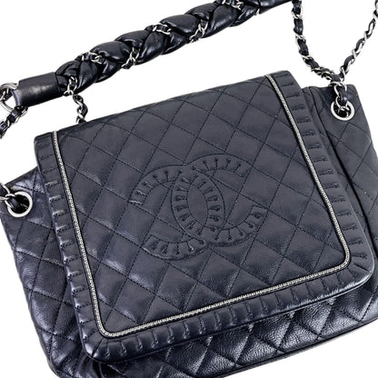 CC Diamond Quilted Flap Black SHW