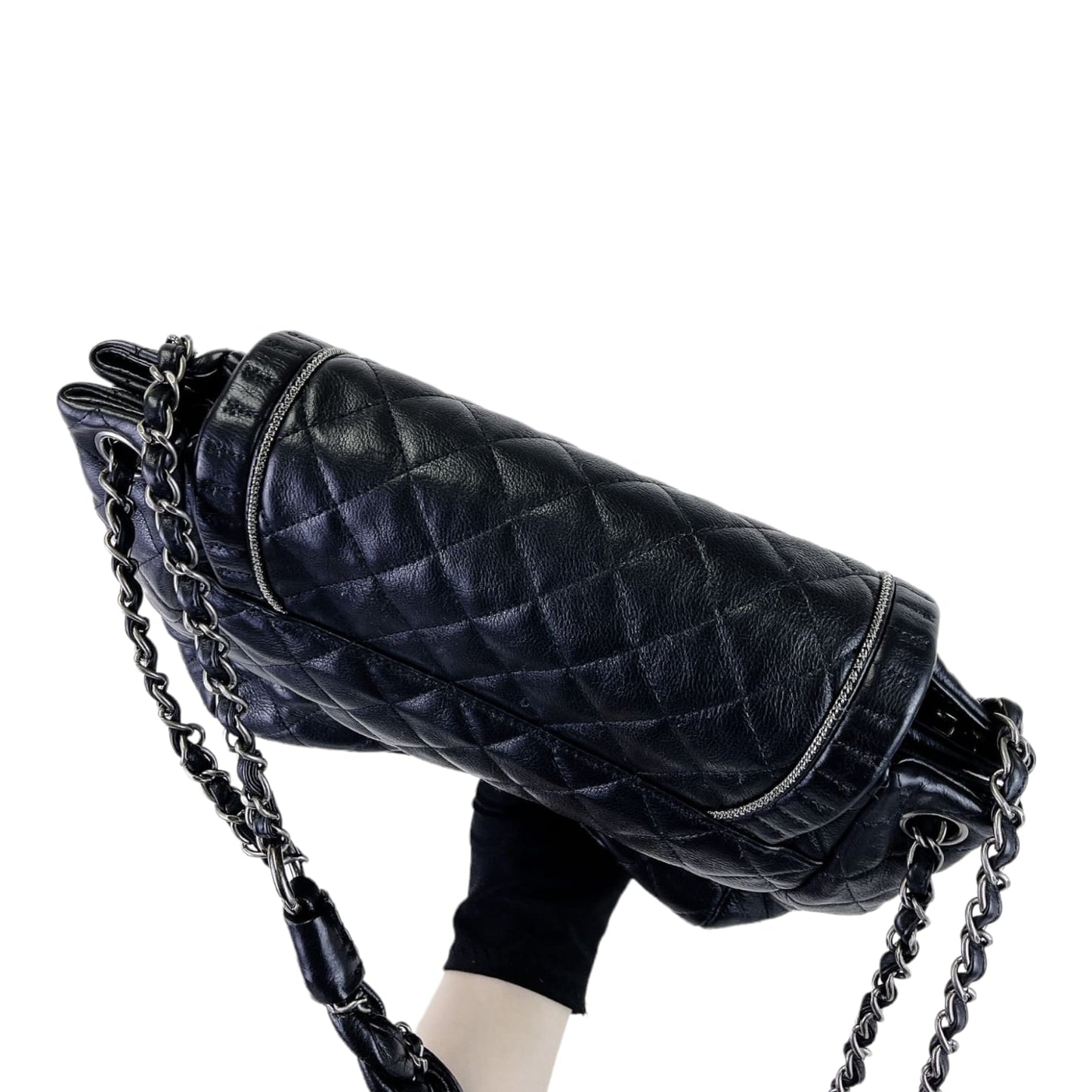 CC Diamond Quilted Flap Black SHW