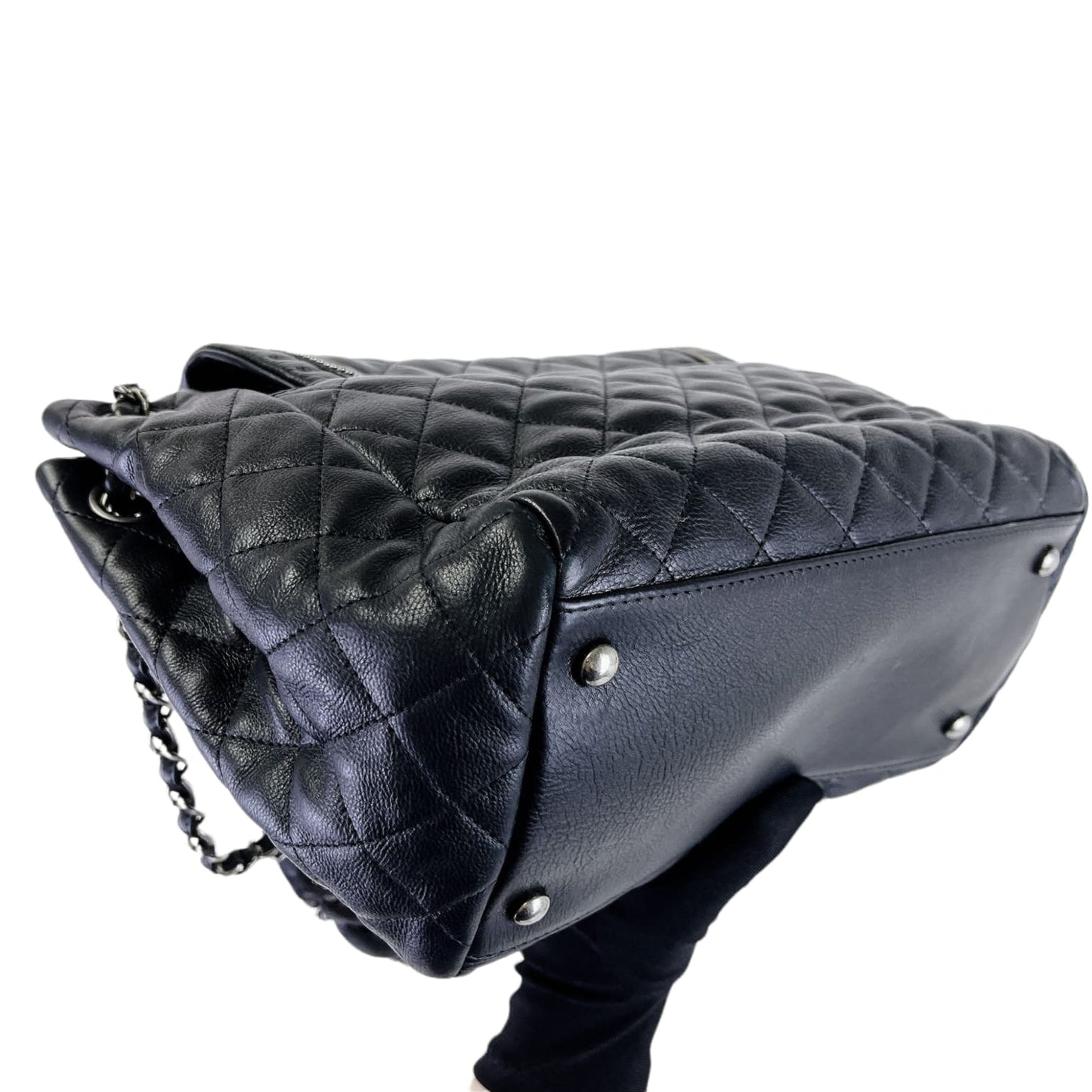 CC Diamond Quilted Flap Black SHW