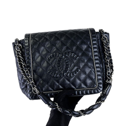 CC Diamond Quilted Flap Black SHW