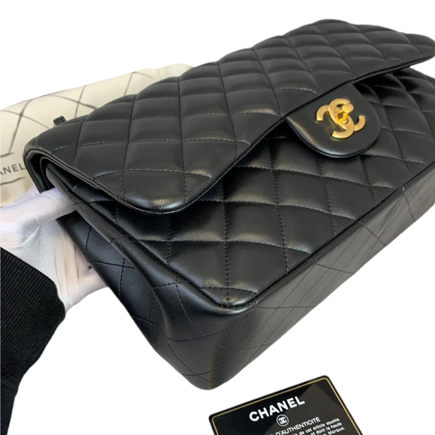 Classic Double Flap Jumbo Lambskin Black GHW