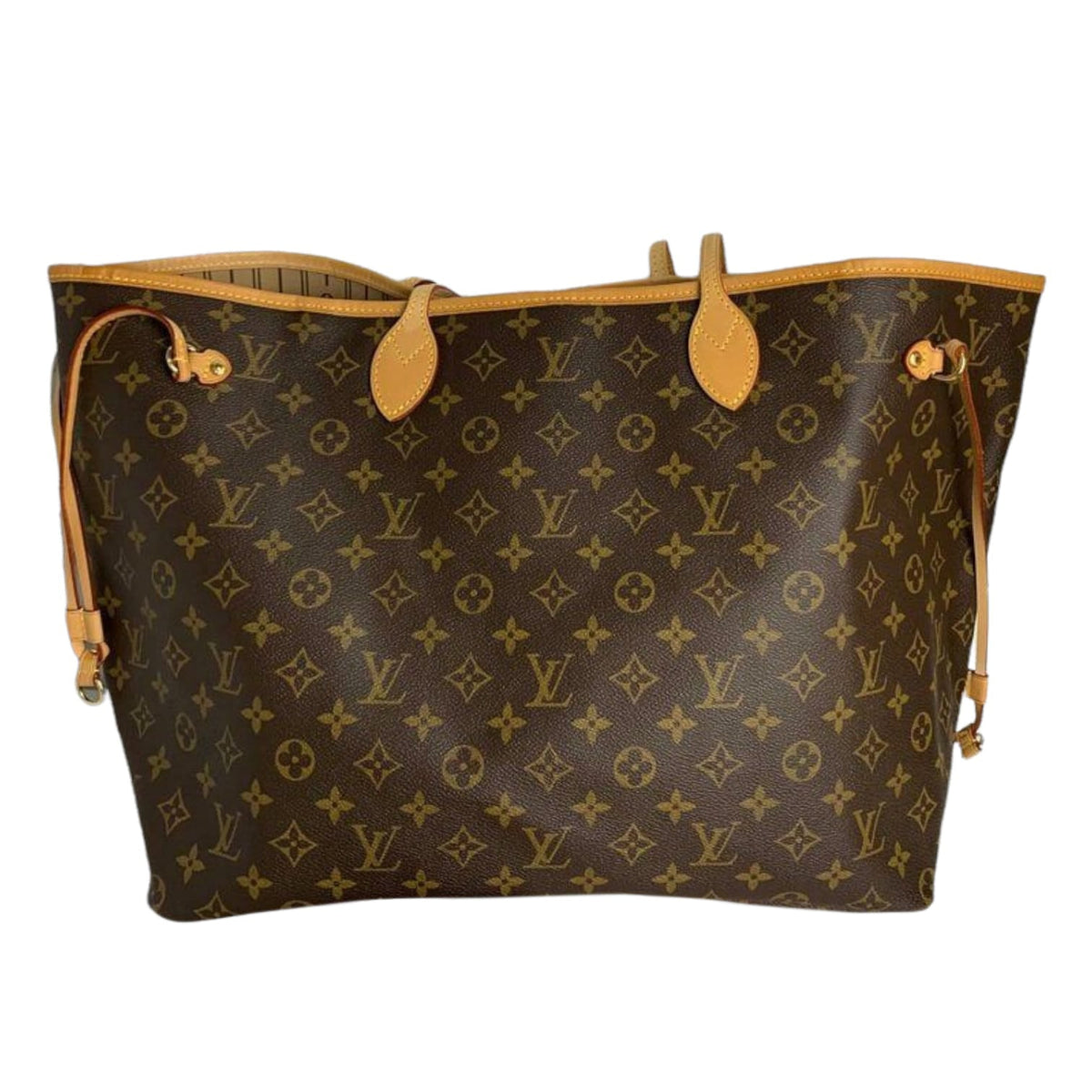 Louis-Vuitton GM Neverfull Monogram Coated Canvas GHW