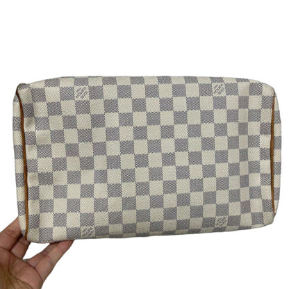 Louis-Vuitton Speedy 30 Damier Azur Canvas GHW