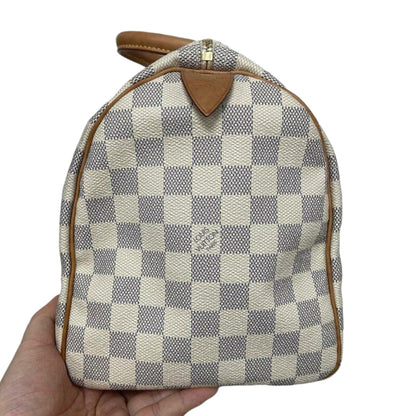 Louis-Vuitton Speedy 30 Damier Azur Canvas GHW
