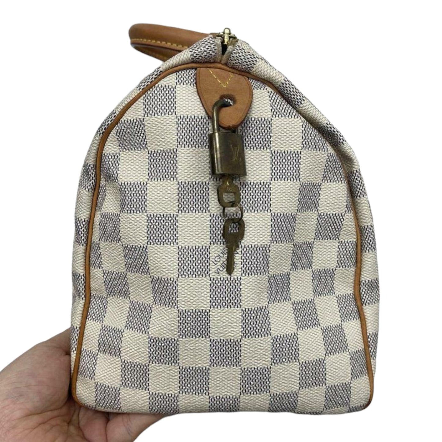 Louis-Vuitton Speedy 30 Damier Azur Canvas GHW
