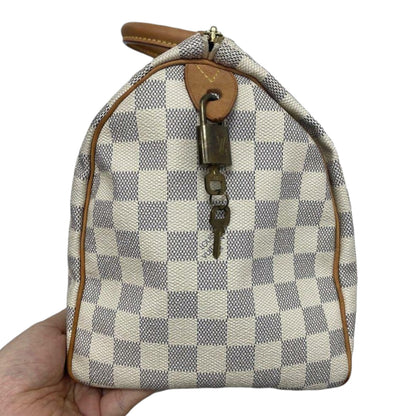 Louis-Vuitton Speedy 30 Damier Azur Canvas GHW
