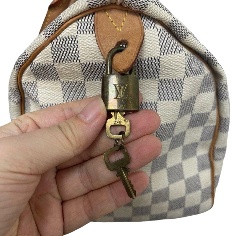Louis-Vuitton Speedy 30 Damier Azur Canvas GHW