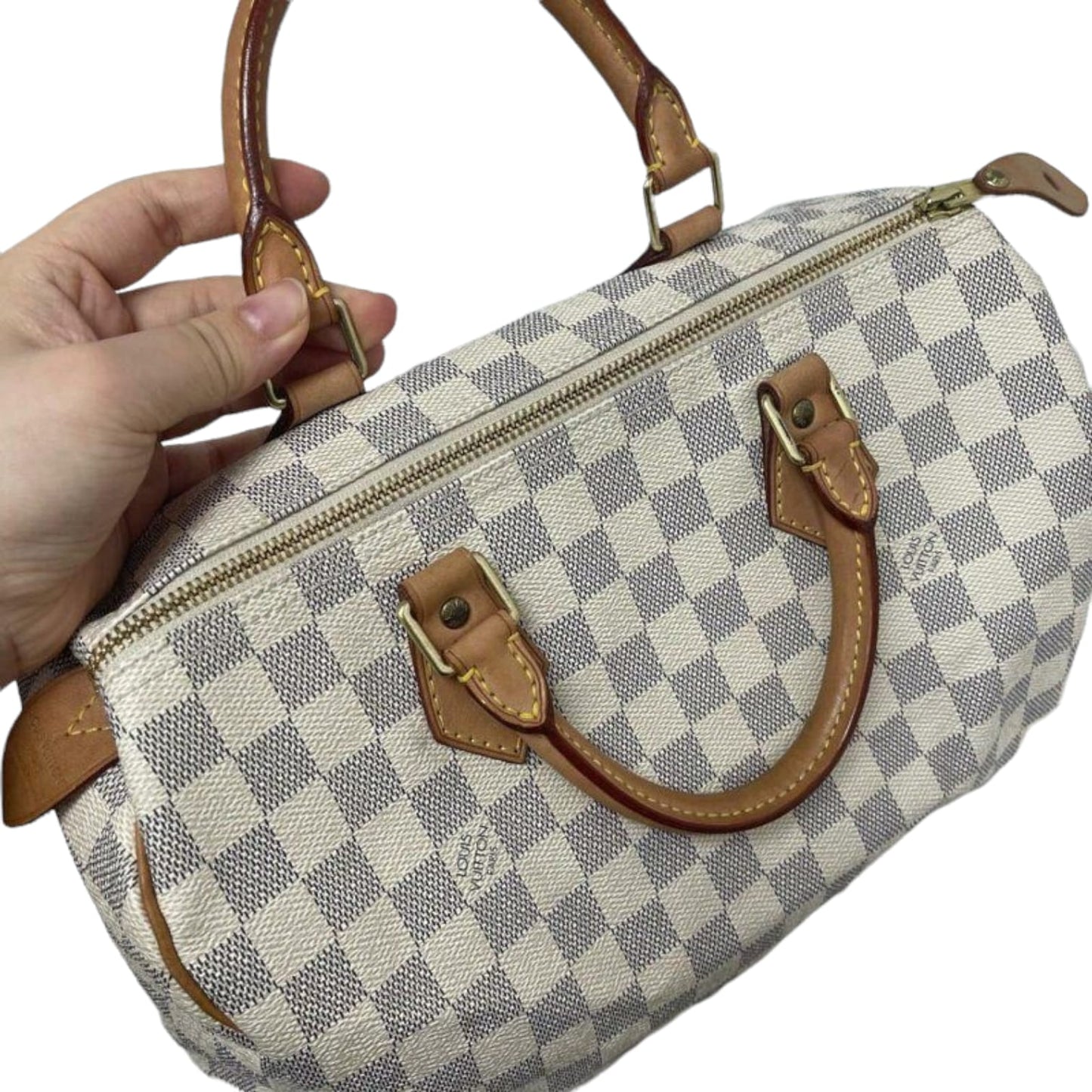 Louis-Vuitton Speedy 30 Damier Azur Canvas GHW