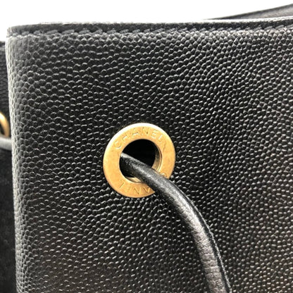 Medium Deauville Drawstring Bucket Caviar GHW