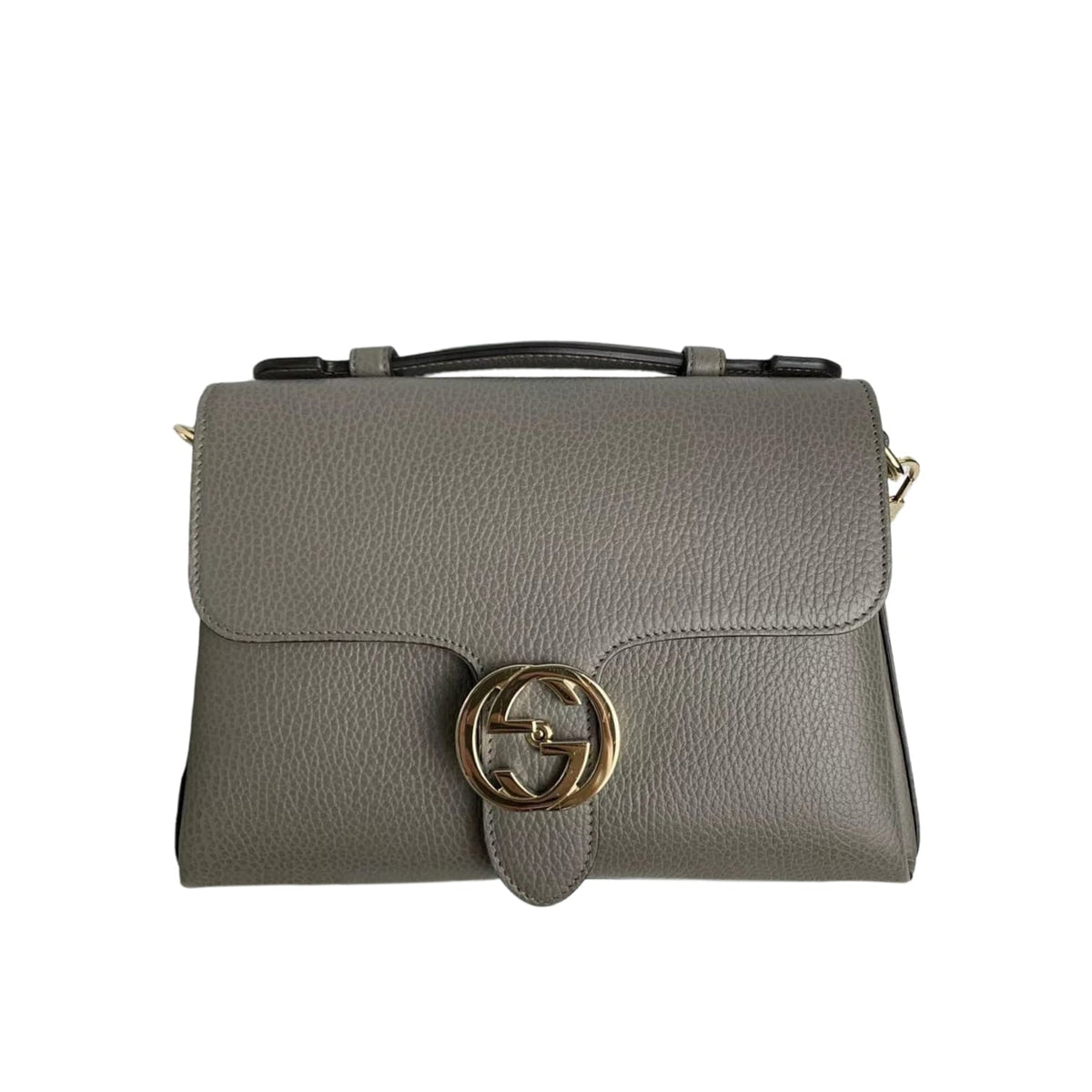 Gucci Interlocking GG Calfskin Leather Grey GHW